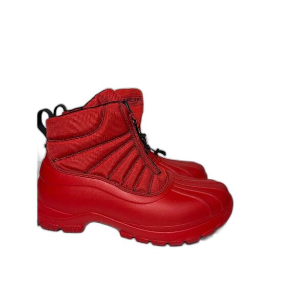 SPERRY MENS DUCK FLOAT ZIP UP RED RAIN BOOTS STYLE STS24610 SIZE 10.5 gorpcore - Picture 1 of 7